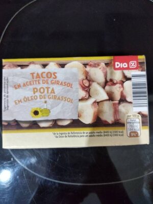 Tacos pota en aceite de girasol