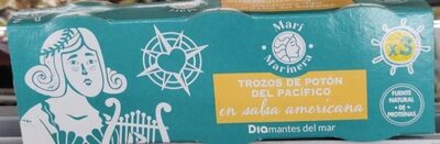 Trozos de potón en salsa americana