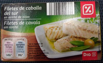 Filetes de caballa del Sur en aceite de oliva