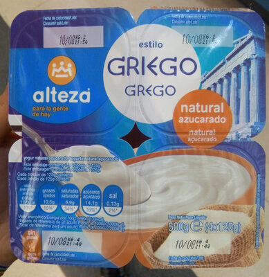 Yogurt griego azucarado