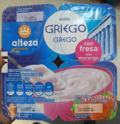 Yogur griego con fresa