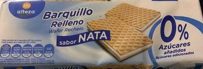 Barquillo relleno de nata