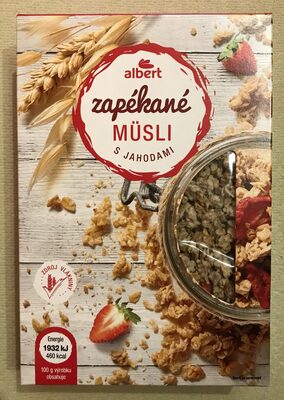 Zapékané müsli s jahodami