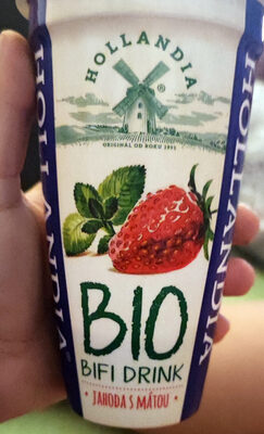 BIO jogurtové mléko jahoda s mátou