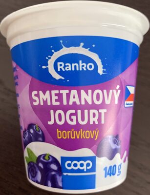Smetanový jogurt borůvkový