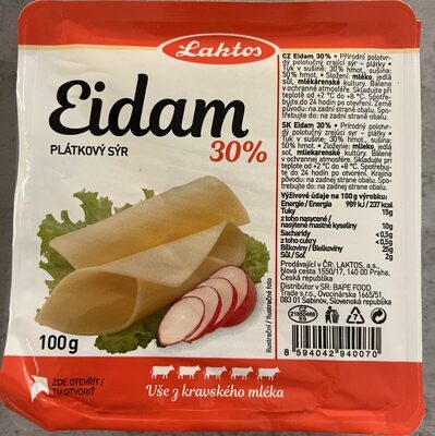 Eidam plátkový sýr 30%
