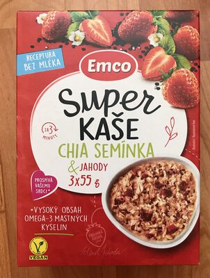 Super kaše chia semínka a jahody