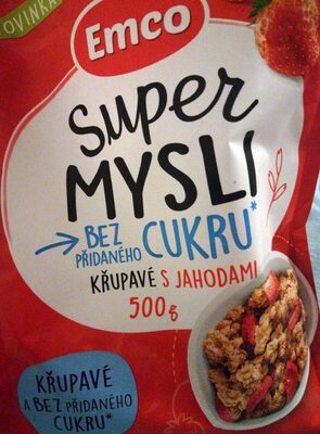 Super mysli křupavé s jahodami