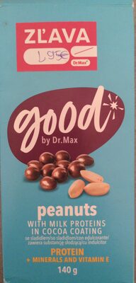 peanuts with milk proteins in cocoa coating