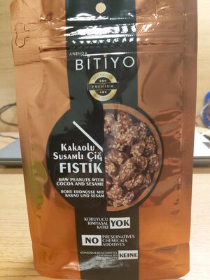 Kakaolu Susamlı Çiğ Fıstık