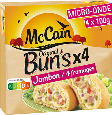 Buns jambon 4 fromages oignon