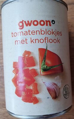 Tomatenblokjes met knoflook