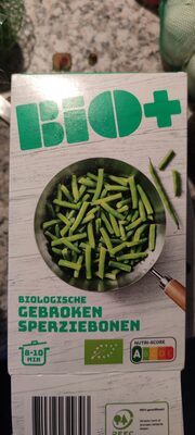 Biologische gebroken sperziebonen