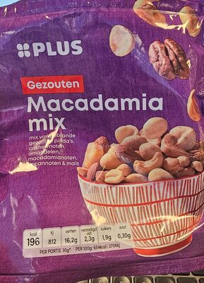 Gezouten Macadamia mix