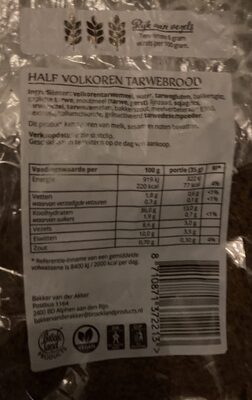 Half volkoren tarwebrood