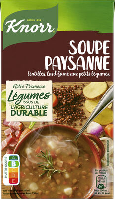 KNORR Soupe Liquide Paysanne Lentilles Lard Fumé 1l