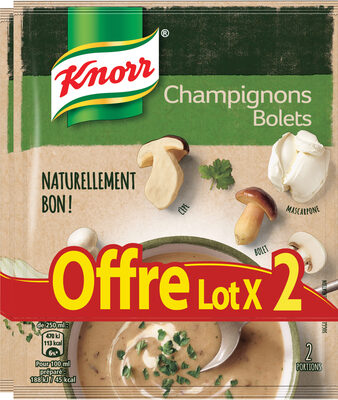 Knorr Soupe Champignons Bolets 57g 2 Portions lot de 3