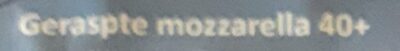 Geraspte mozzarella