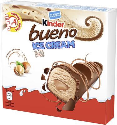 KINDER Bueno Ice Cream Barre Crème Glacée au Lait Enrobée de Chocolat