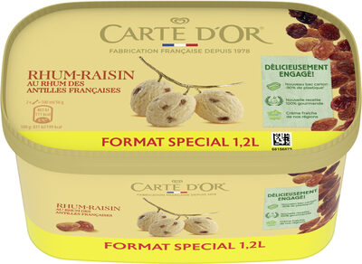 CARTE D'OR Glace Crème Glacée Rhum-Raisin 1200ml