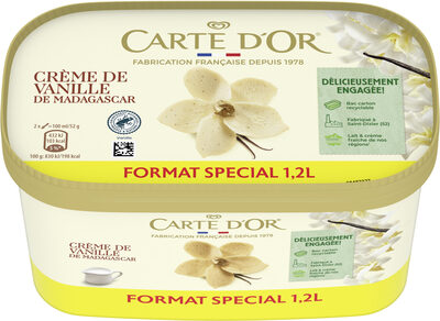CARTE D'OR Glace Crème Glacée Crème de Vanille de Madagascar 1200ml
