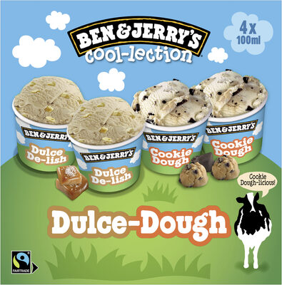 Ben & Jerry's Glace Mini Pots Caramel Dulce-Dough Cool-lection 4x100ml