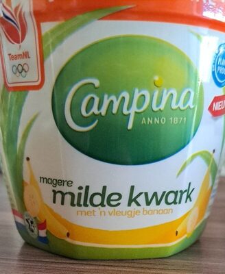 magere milde kwark met 'n vleugje banaan