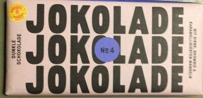 Jokolade No. 4 (mit Birne, Brownie & karamellisierten Mandeln)