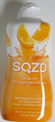 SQZD Sirup mit Orangengeschmack