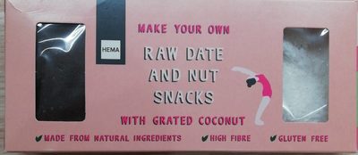 Raw date and nut snacks