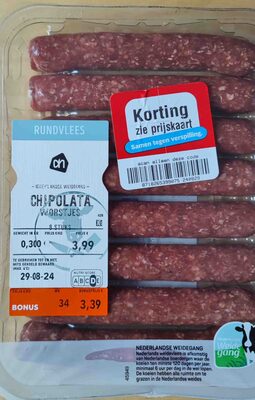 Runder chipolata worstjes