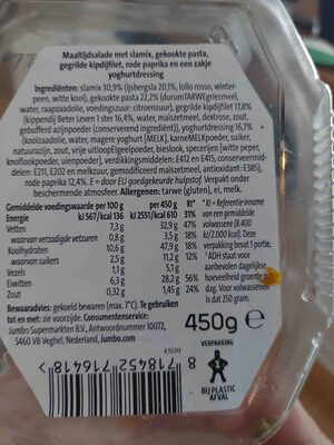 Basis maaltijdsalade gegrilde kip