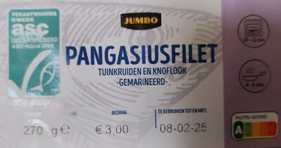 Pangasiusfilet Tuinkruiden En Knoflook Gemarineerd