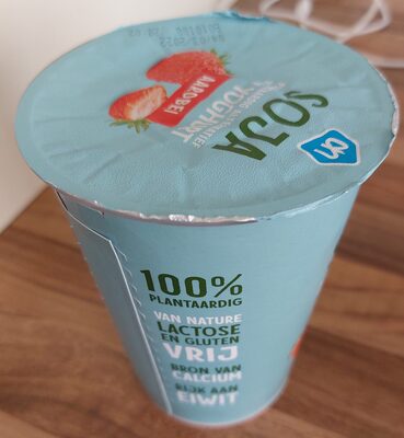 Soja yoghurt aardbei