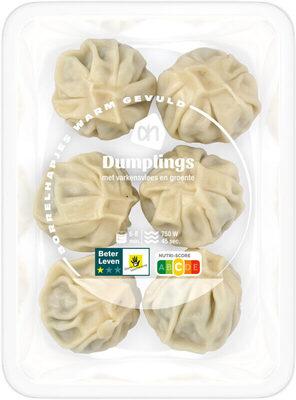 Dumplings met varkensvlees en groente