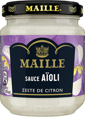 Maille Sauce Aïoli Zeste de Citron Bocal 185g