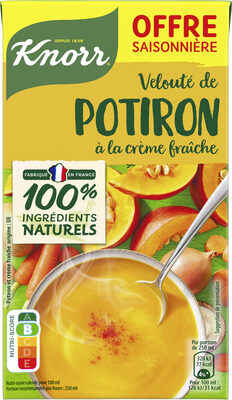 Velouté de potiron à la crème fraîche