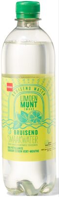 Eau pétillante saveur citron vert-menthe