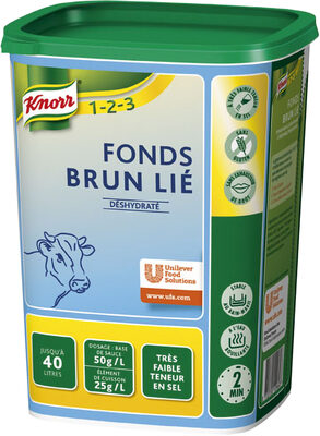 Knorr Fonds Brun Lié Faible Teneur en Sel déshydraté Boîte 1kg jusqu'à 40L
