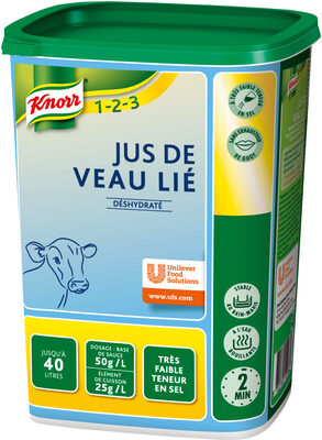 Knorr Jus de Veau Lié à Très Faible Teneur en Sel déshydraté Boîte 1kg jusqu'à 40L