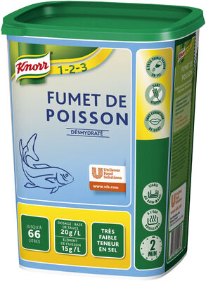 Knorr 123 Fumet de Poisson Faible Teneur en Sel 1kg jusqu'à 66L