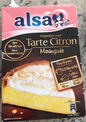 Préparation pour tarte citron meringuée