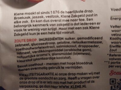 Zakgeld Zoet & Zout