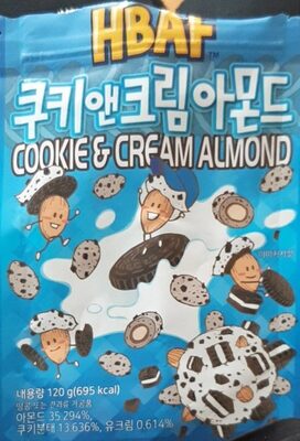 Cookie and cream almond