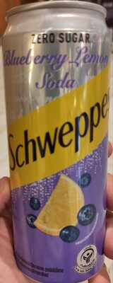 Schweppes blueberry lemon soda