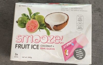Smooze Fruit Ice, Coconut and Guava
