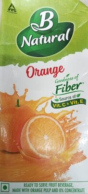 B Natural Orange Juice 1ltr tpk