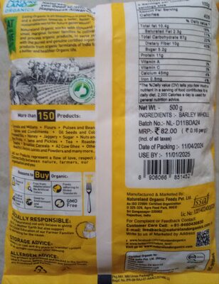 Natureland Organics Barley Dalia
