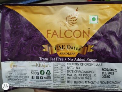 Falcon Seedless UAE Dates
