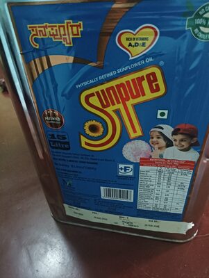 Sunpure Physically Refined Sunflower Oil
